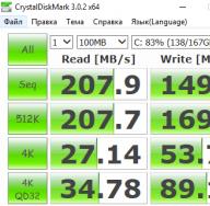 Тестирование скорости чтения и записи жёсткого диска с бесплатной программой CrystalDiskMark